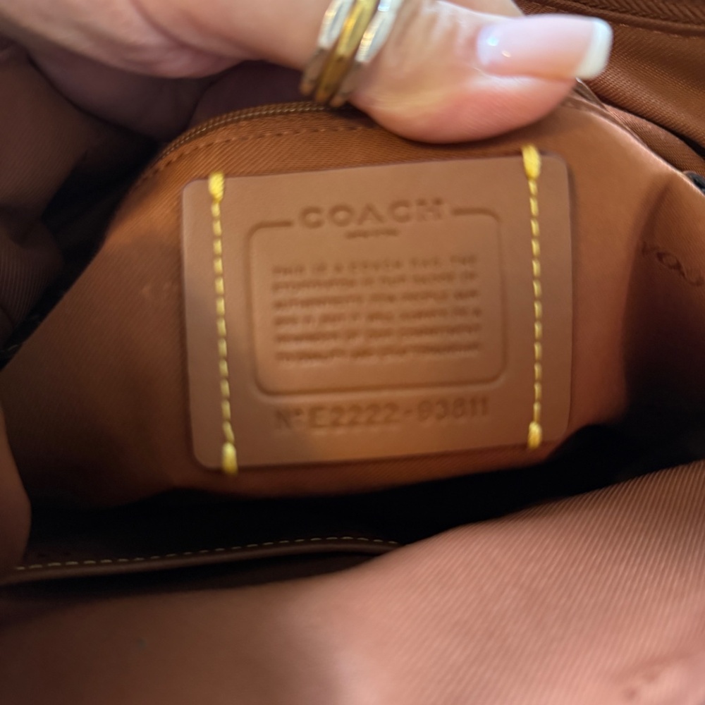 Coach Shay Brown Pebble Leather Shoulder Bag - Picture 7 of 13
